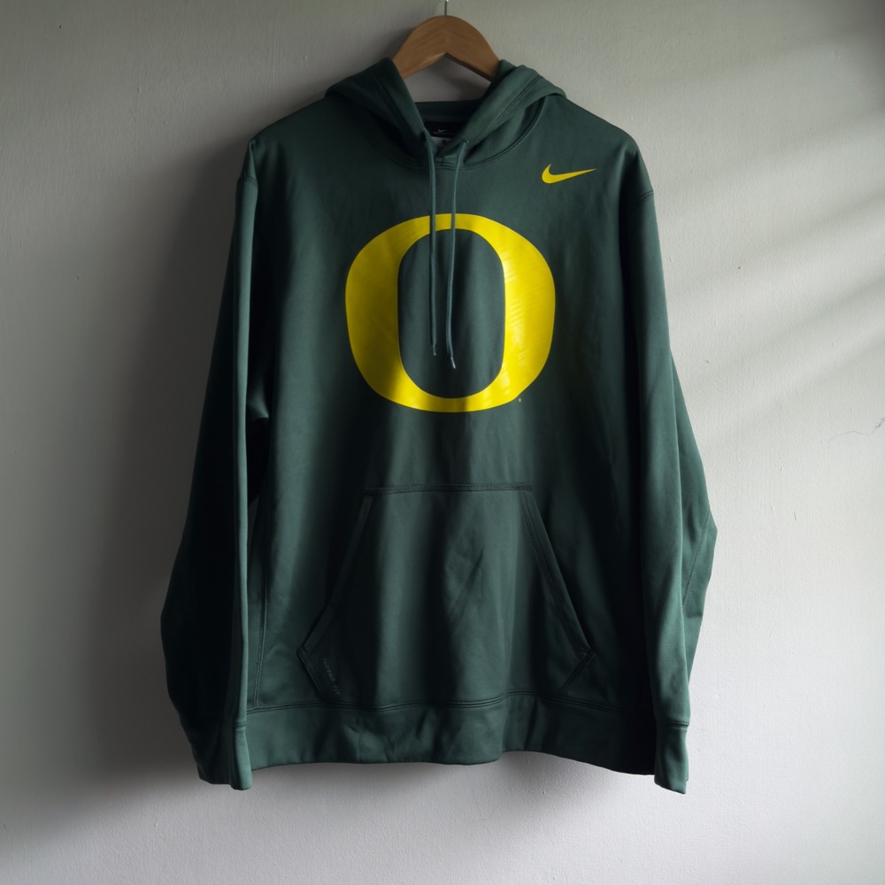 Nike Oregon Ducks Therma-FIT Hoodie Mens XL Green Yellow Gorpcore Sportswear